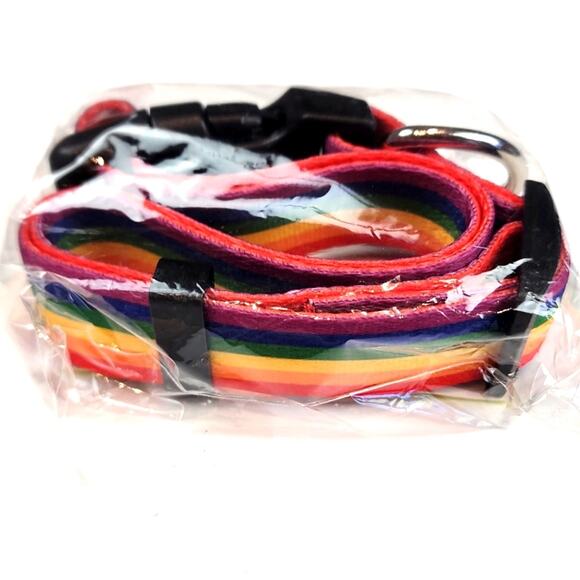 Native Pup New Rainbow Flag Gay Pride Dog Leash Durable LGBTQ 5 Foot Leash New - Picture 1 of 4